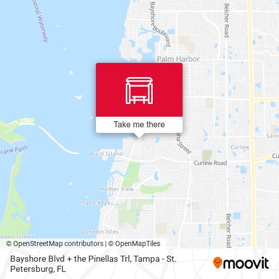 Bayshore Blvd + the Pinellas Trl map