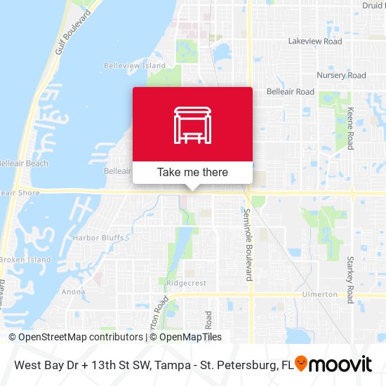 Mapa de West Bay Dr + 13th St SW