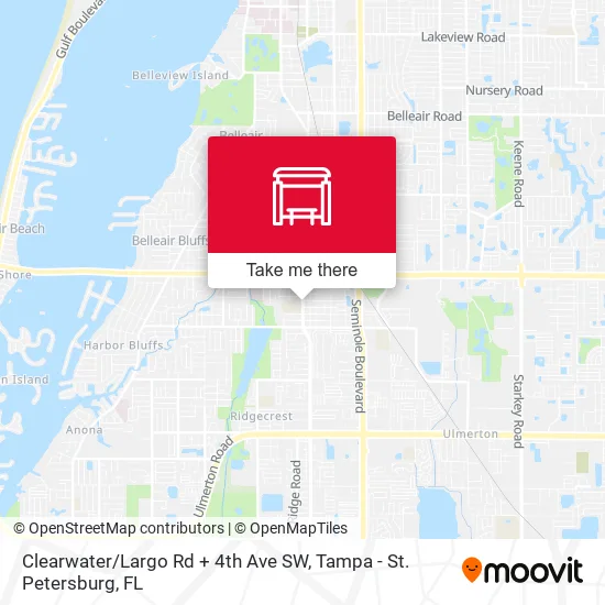 Clearwater / Largo Rd + 4th Ave SW map