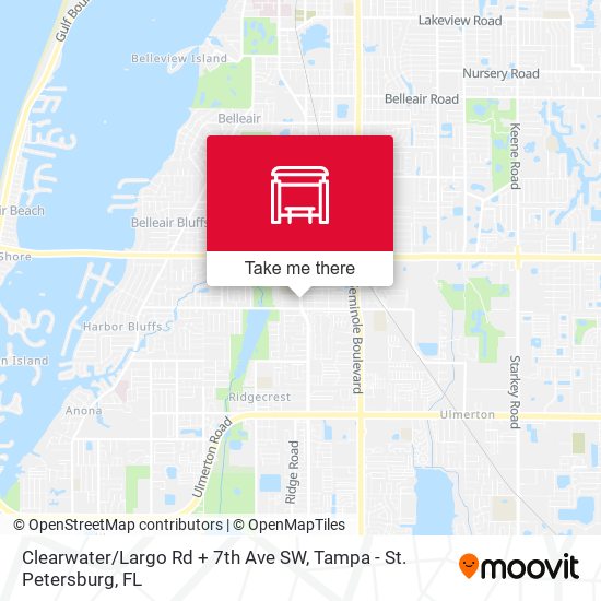 Clearwater / Largo Rd + 7th Ave SW map