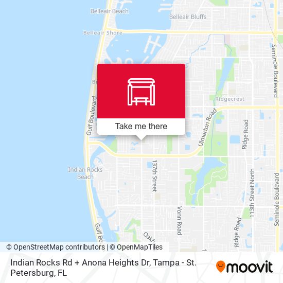 Indian Rocks Rd + Anona Heights Dr map