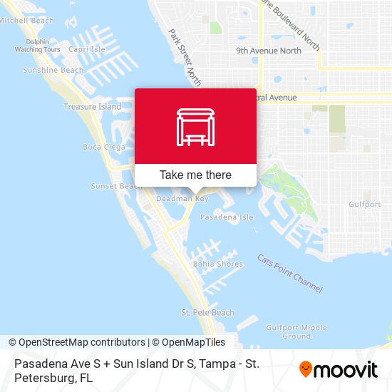 Pasadena Ave S + Sun Island Dr S map