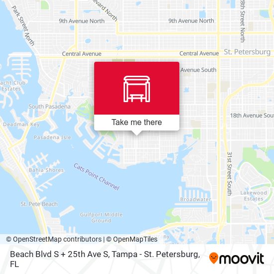 Mapa de Beach Blvd S + 25th Ave S