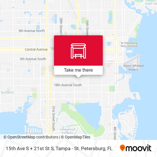 15th Ave S + 21st St S map