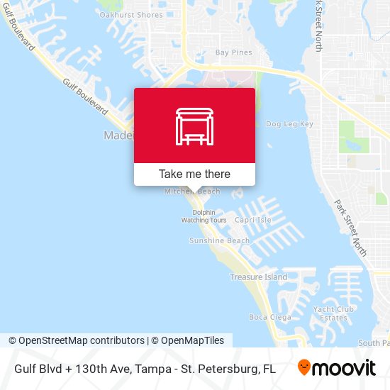 Gulf Blvd + 130th Ave map