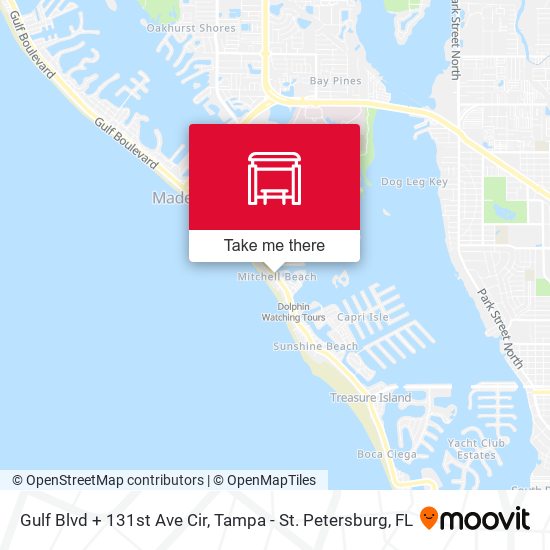 Gulf Blvd + 131st Ave Cir map