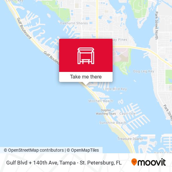 Gulf Blvd + 140th Ave map