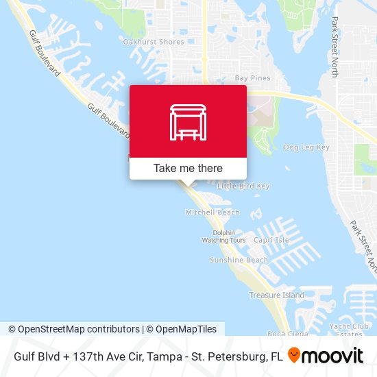 Gulf Blvd + 137th Ave Cir map