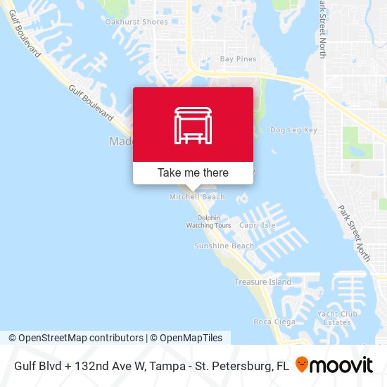 Mapa de Gulf Blvd + 132nd Ave W