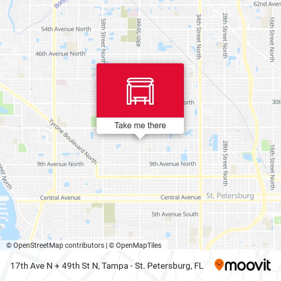 Mapa de 17th Ave N + 49th St N