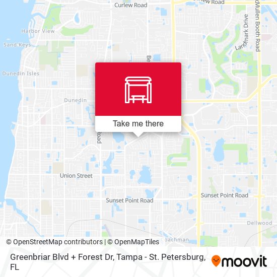 Mapa de Greenbriar Blvd + Forest Dr