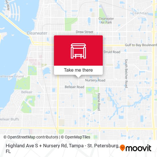 Mapa de Highland Ave S + Nursery Rd