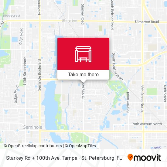 Starkey Rd + 100th Ave map