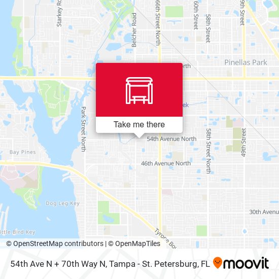 Mapa de 54th Ave N + 70th Way N