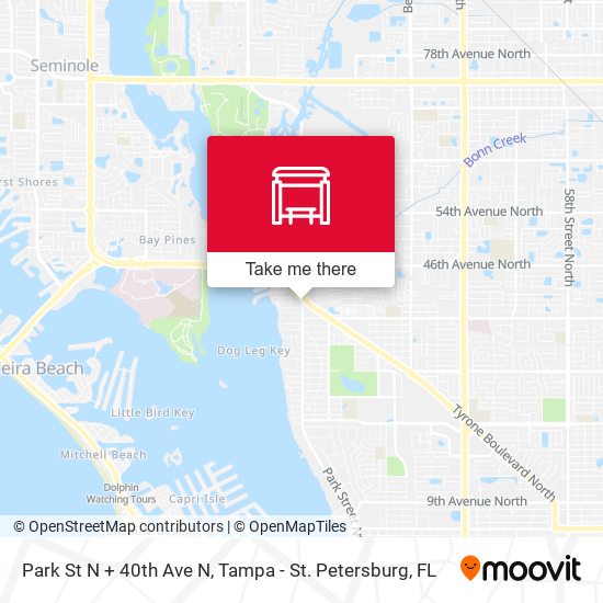 Mapa de Park St N + 40th Ave N