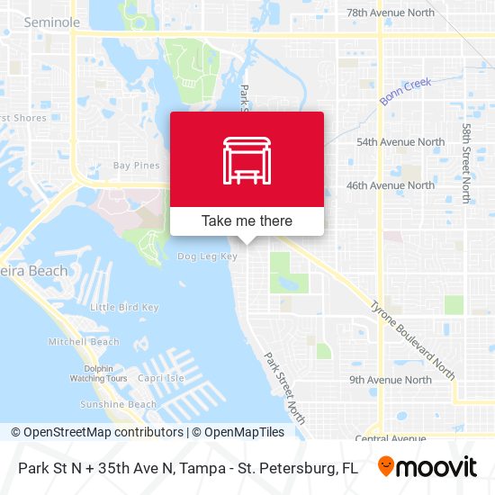 Mapa de Park St N + 35th Ave N