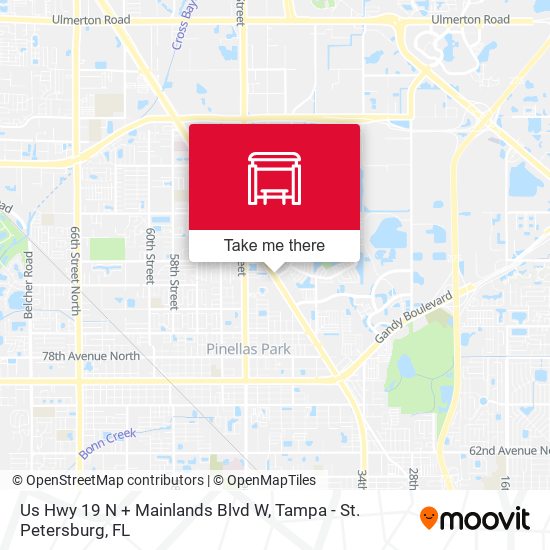 Mapa de Us Hwy 19 N + Mainlands Blvd W