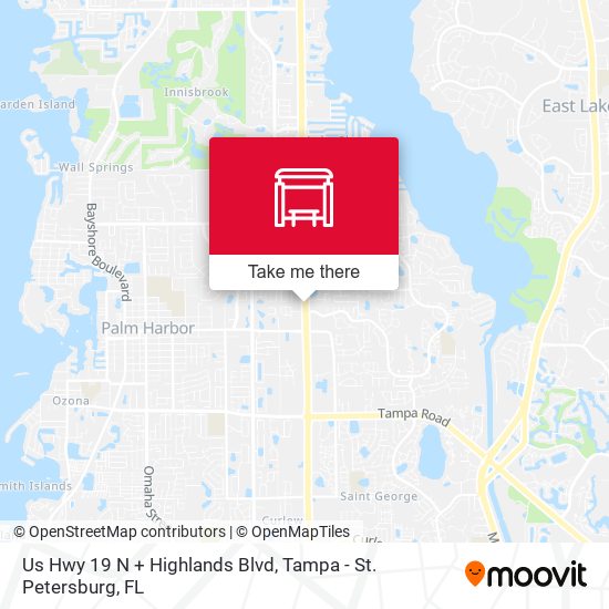 Us Hwy 19 N + Highlands Blvd map