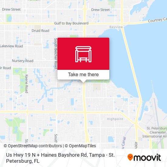 Us Hwy 19 N + Haines Bayshore Rd map