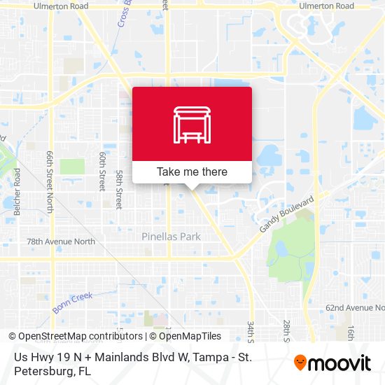 Mapa de Us Hwy 19 N + Mainlands Blvd W