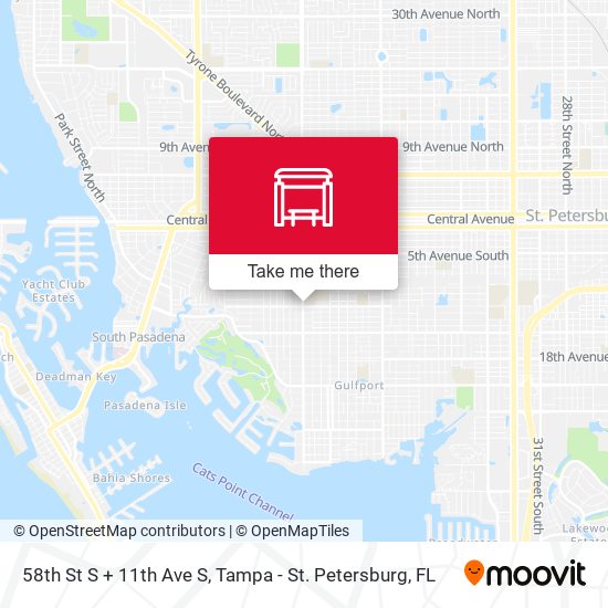 58th St S + 11th Ave S map