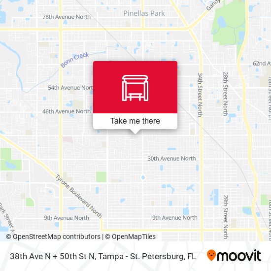 Mapa de 38th Ave N + 50th St N