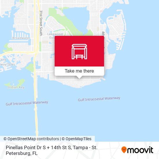 Pinellas Point Dr S + 14th St S map