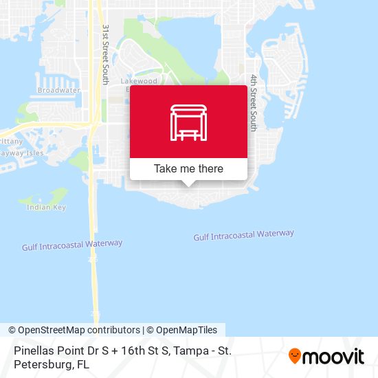 Pinellas Point Dr S + 16th St S map