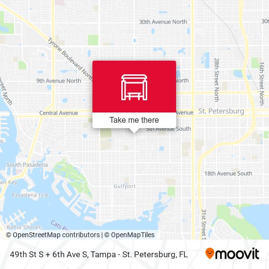 49th St S + 6th Ave S map
