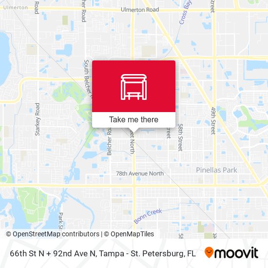 Mapa de 66th St N + 92nd Ave N