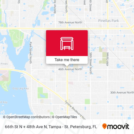 Mapa de 66th St N + 48th Ave N