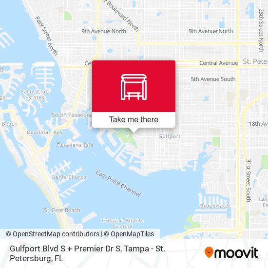 Gulfport Blvd S + Premier Dr S map