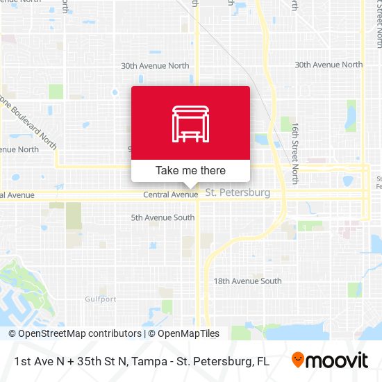 Mapa de 1st Ave N + 35th St N