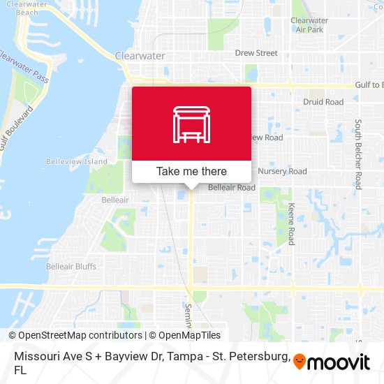 Missouri Ave S + Bayview Dr map