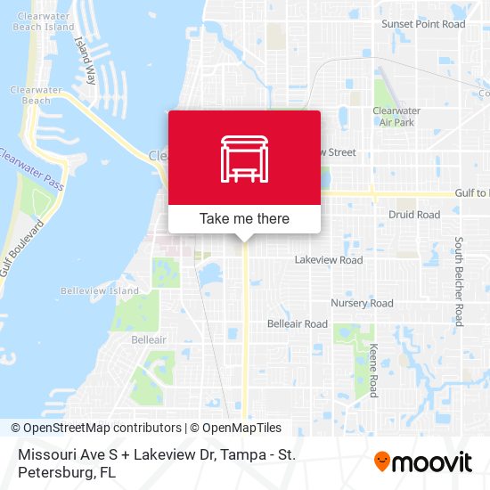 Missouri Ave S + Lakeview Dr map