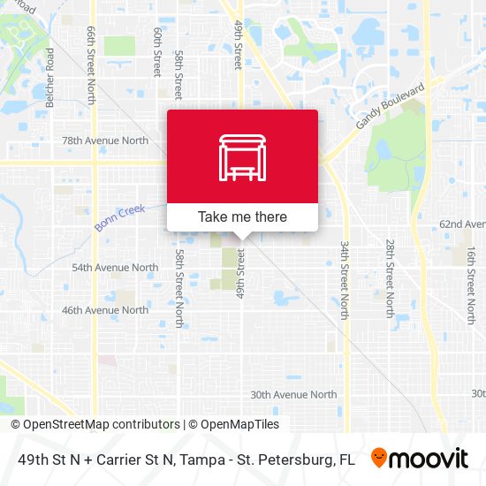 49th St N + Carrier St N map