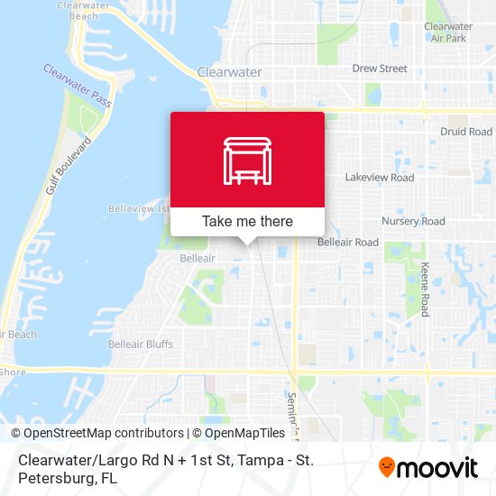 Mapa de Clearwater/Largo Rd N + 1st St