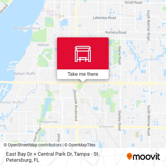 East Bay Dr + Central Park Dr map