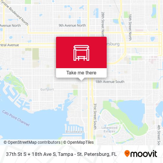 37th St S + 18th Ave S map