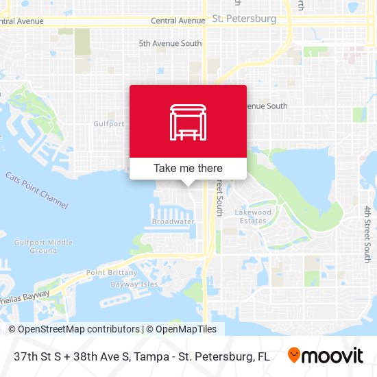Mapa de 37th St S + 38th Ave S