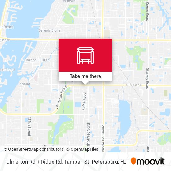 Ulmerton Rd + Ridge Rd map