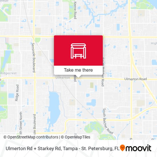 Ulmerton Rd + Starkey Rd map
