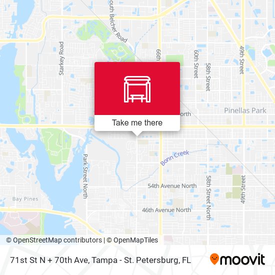 71st St N + 70th Ave map