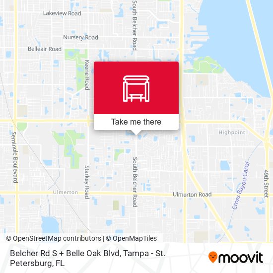 Belcher Rd S + Belle Oak Blvd map