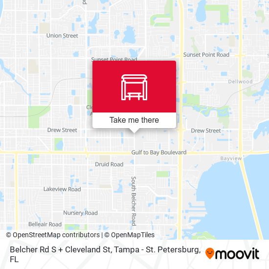 Belcher Rd S + Cleveland St map