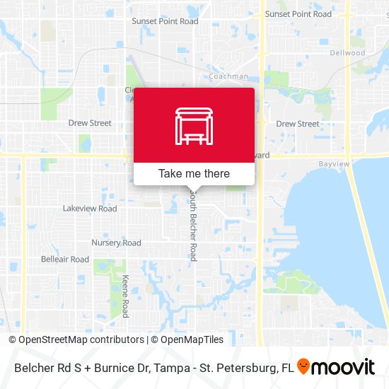 Belcher Rd S + Burnice Dr map