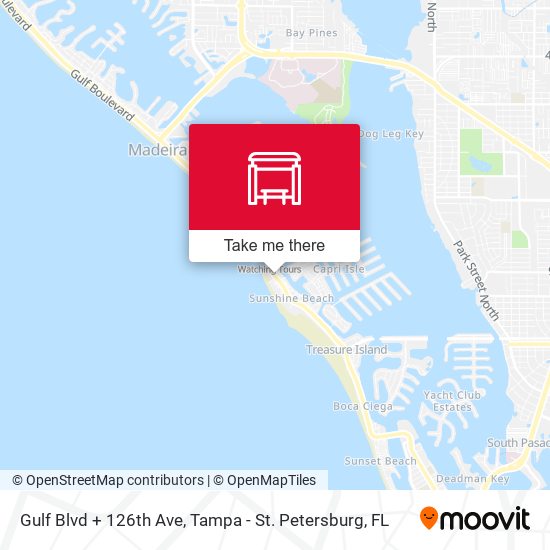 Mapa de Gulf Blvd + 126th Ave