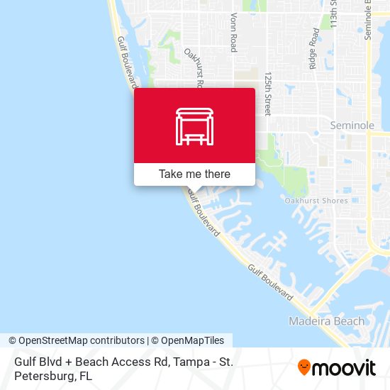 Gulf Blvd + Beach Access Rd map