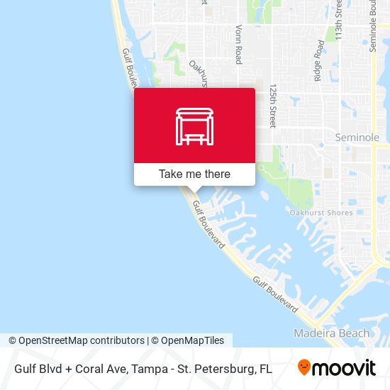 Gulf Blvd + Coral Ave map