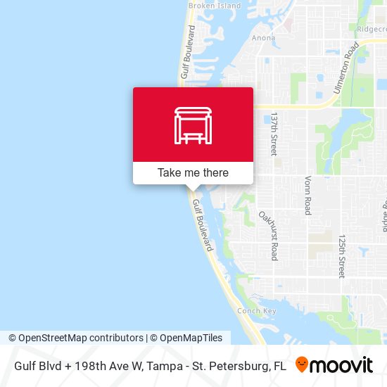 Gulf Blvd + 198th Ave W map